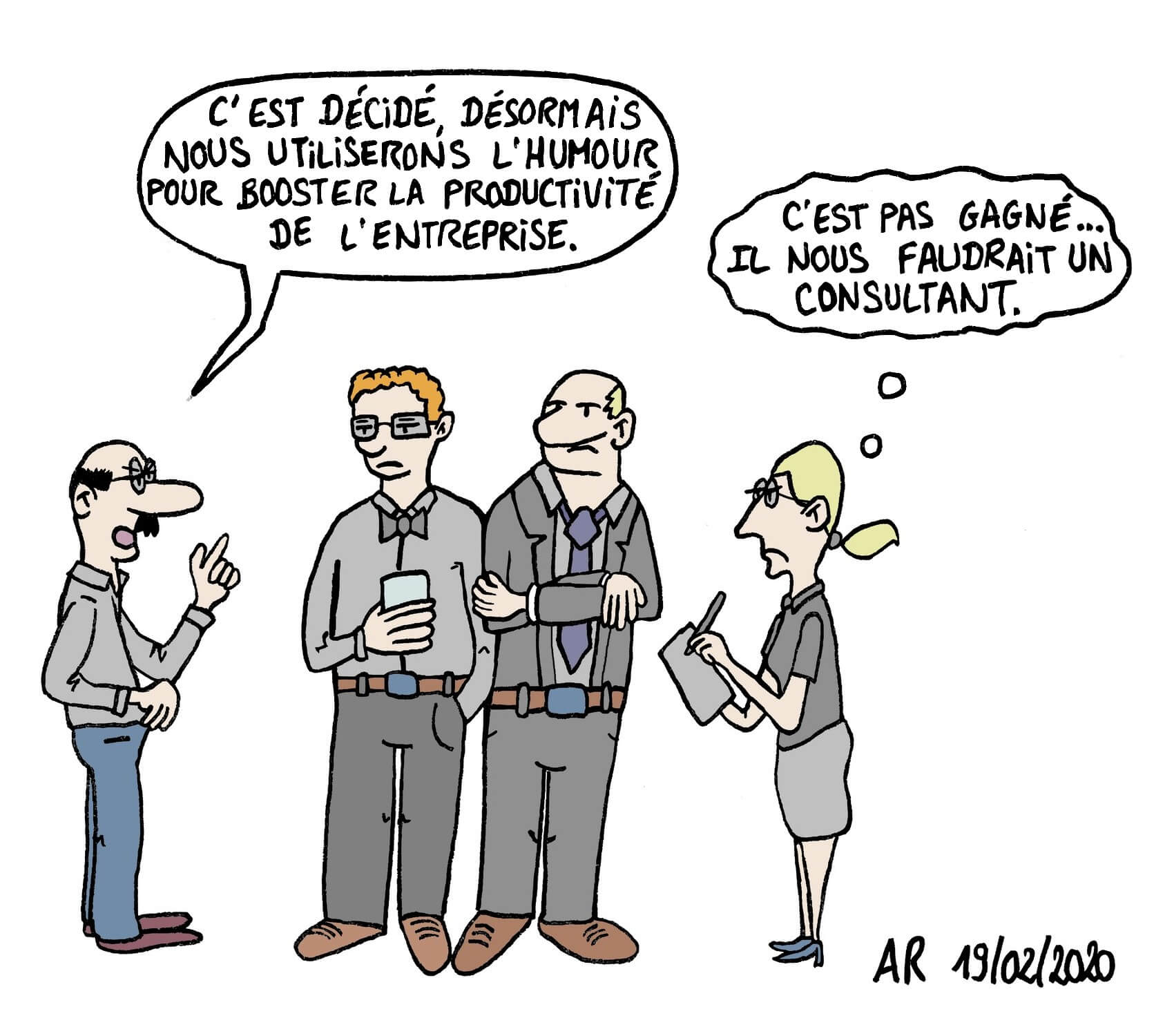 Humour au travail - La productivité en entreprise - Dessin-humoristique