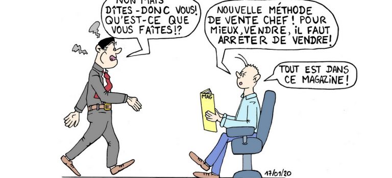Pourquoi j'ai arrêté les techniques de vente pour vendre plus ! Image marrante et blague courte