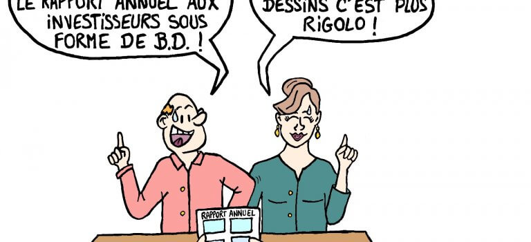 Blague sur le travail et les investissements - dessin hilarant