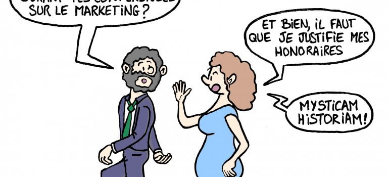 Dessin d'humour sur les expression compliquées en entreprise.