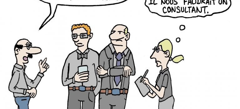 Dessin sur l'humour au travail