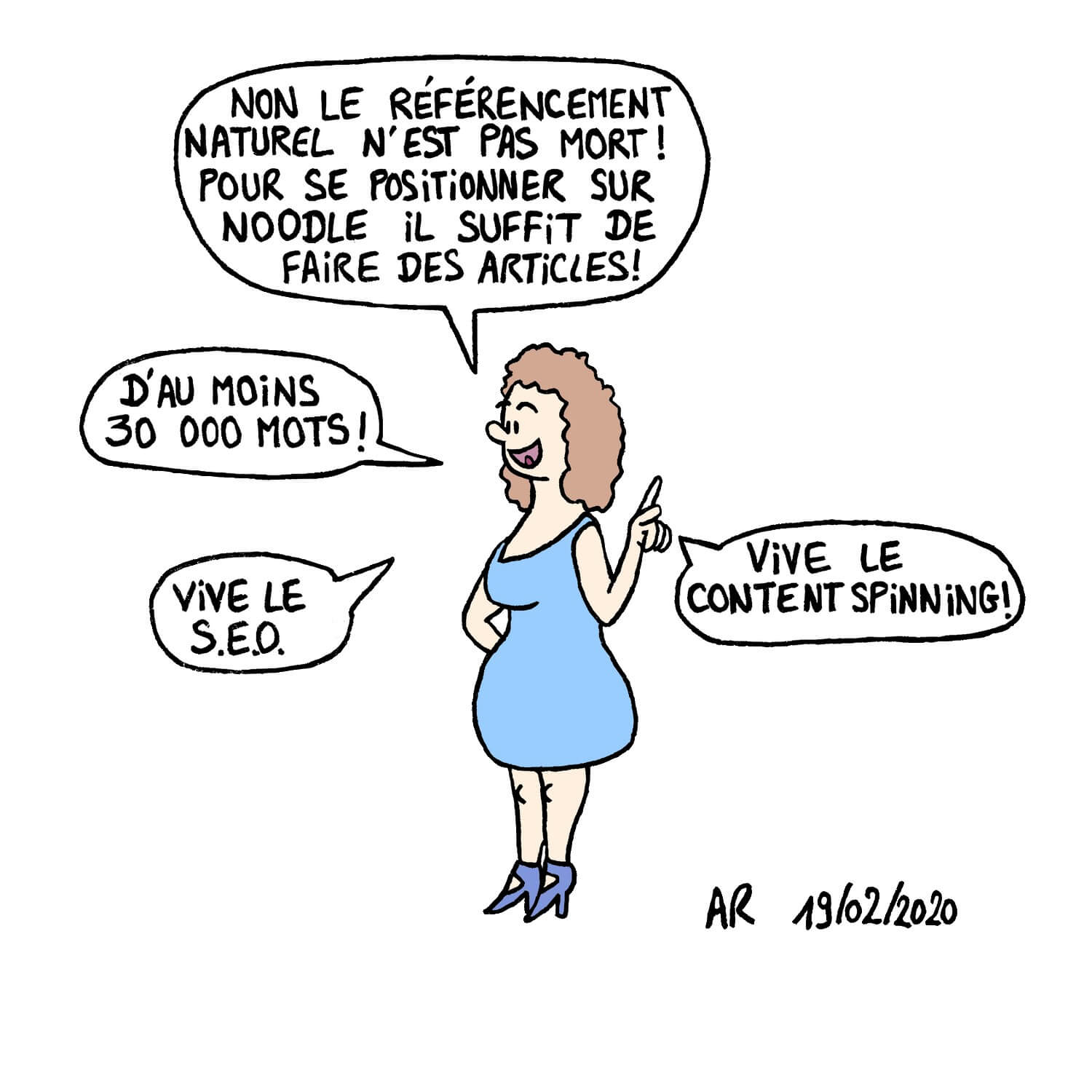 Dessin drôle sur le référencement naturel