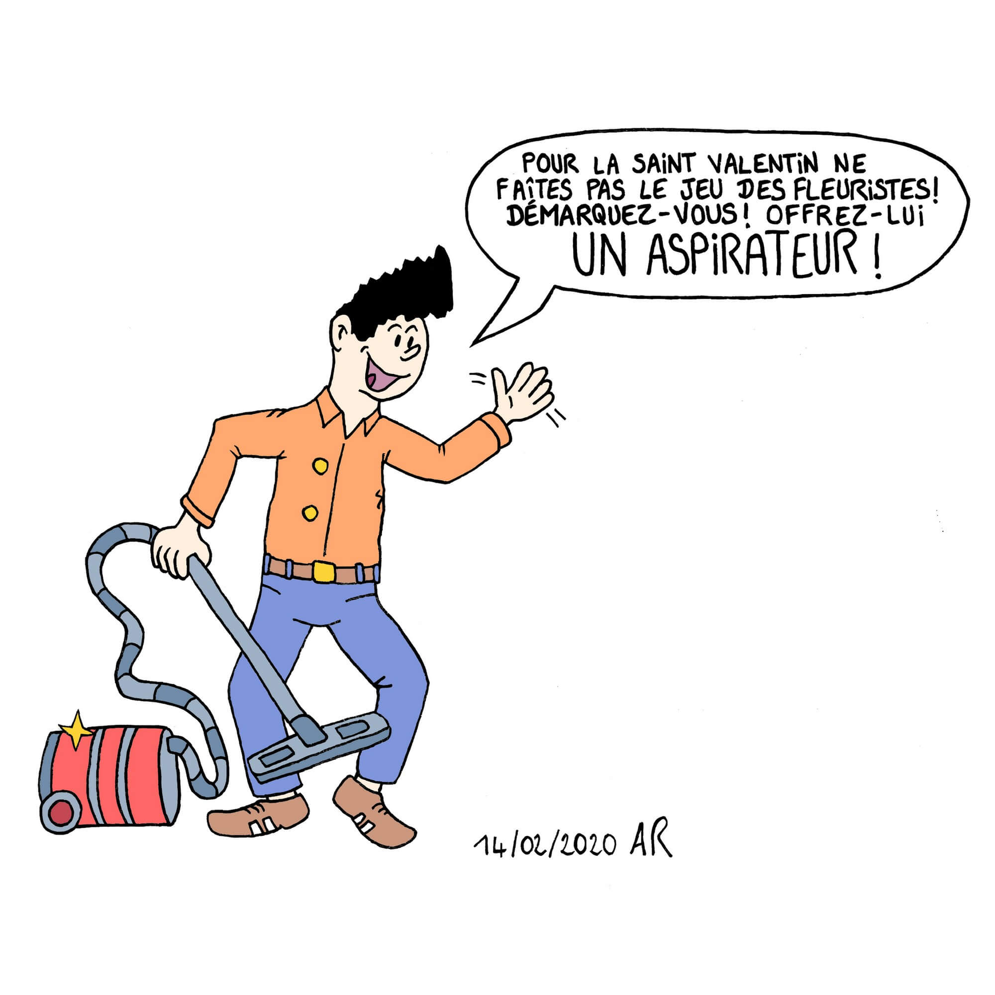 Image marrante d'idée de cadeau pour la saint Valentin