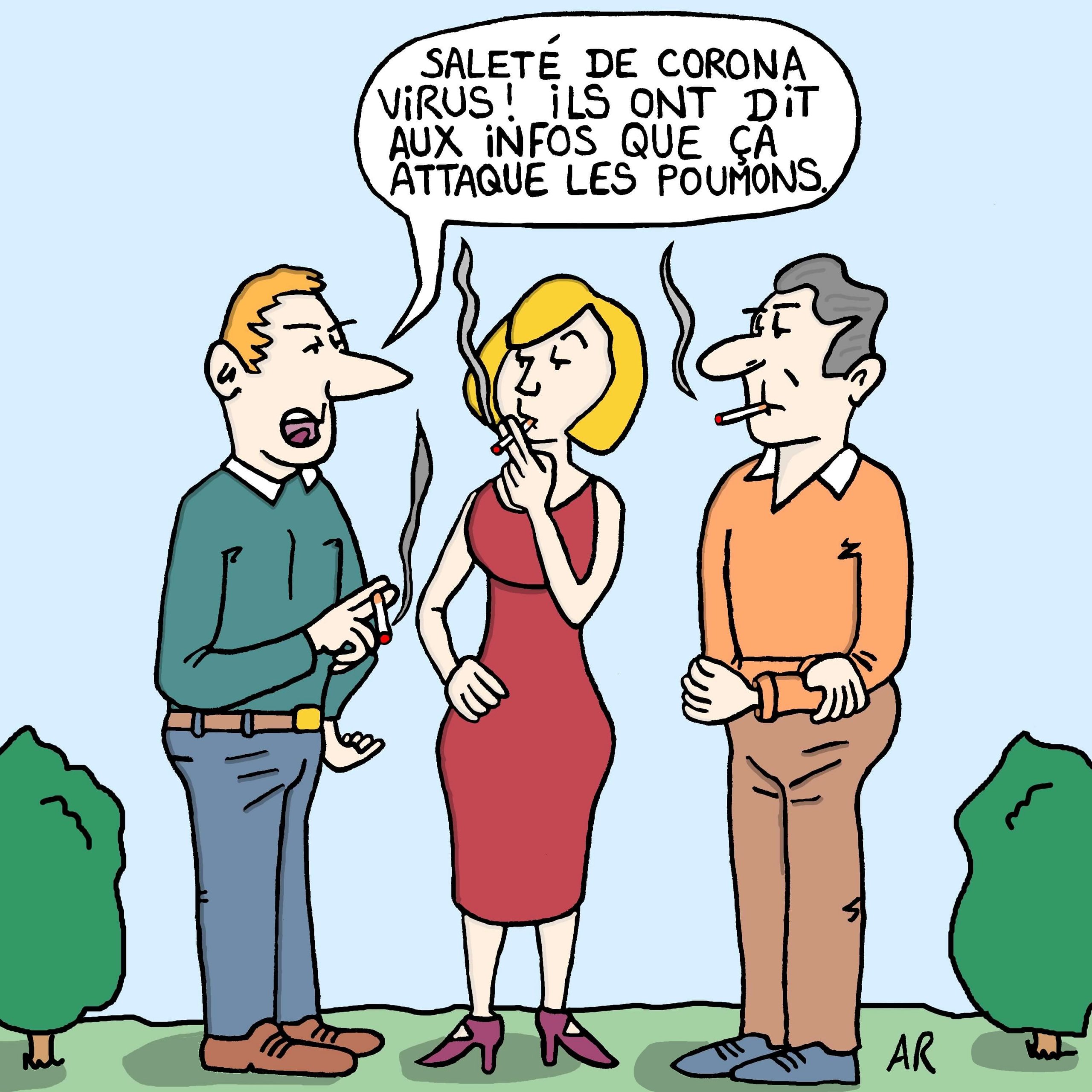 Blague sur les fumeurs et le cancer du poumon et Corona !