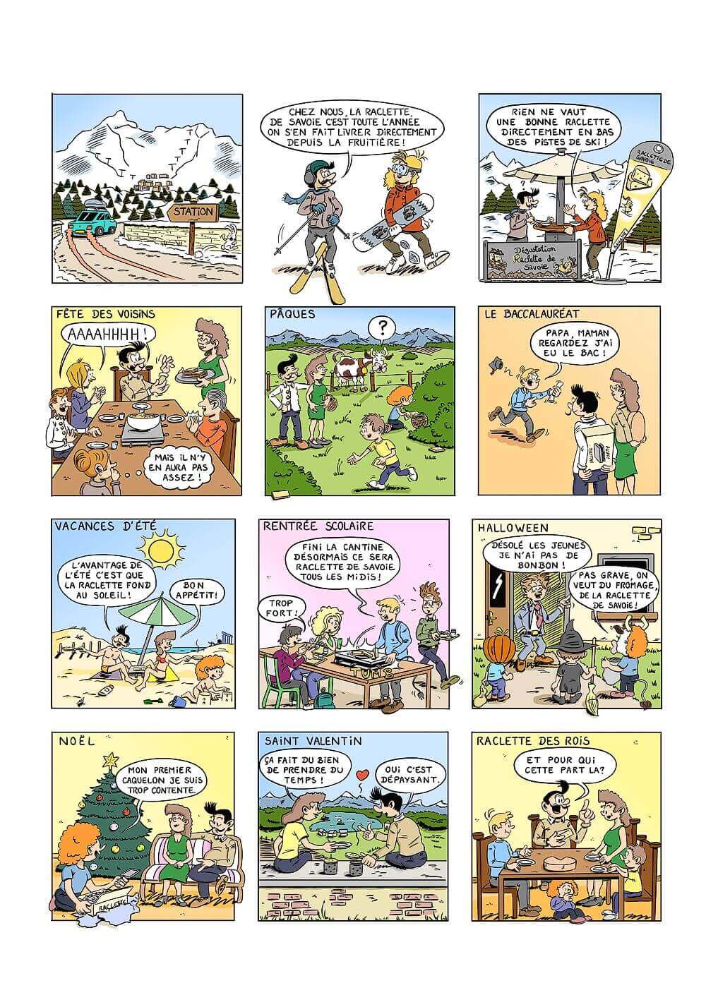 bande dessinée personnalisée - BD sur les fromages de Savoie