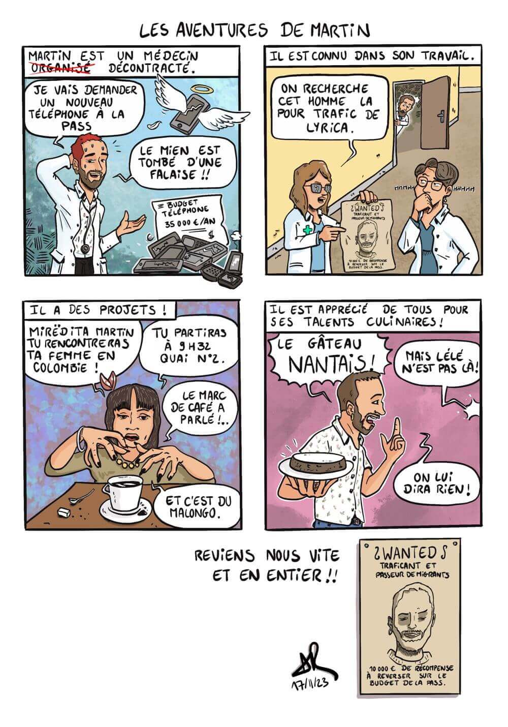 Strip de bande dessinée de Médecin pour Martin