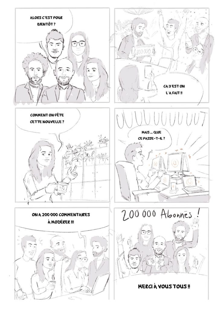 BD personnalisée Communication Crayonné