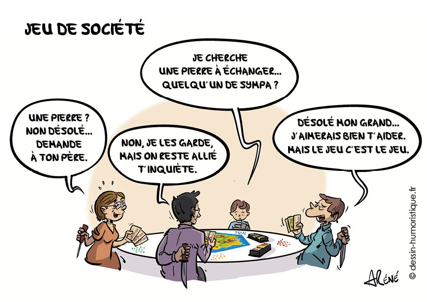 Dessin humour jeu de société
