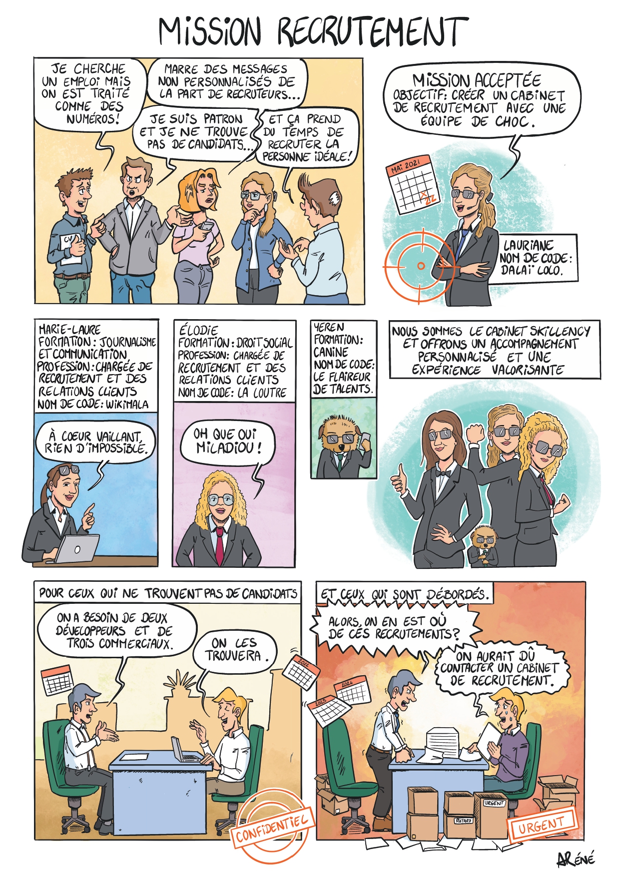 BD de communication pour une agence d'intérim