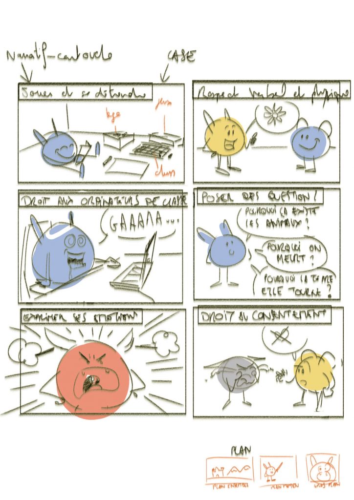 Esquisse de la bande dessinée