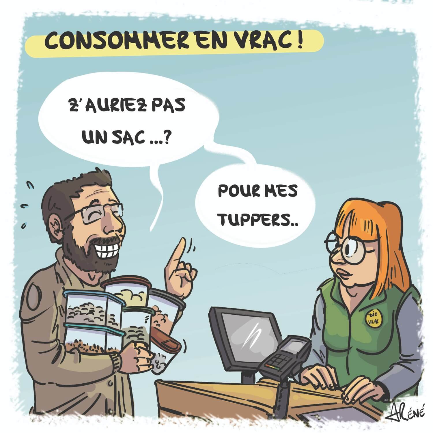 Dessin humour en vrac Zéro déchet
